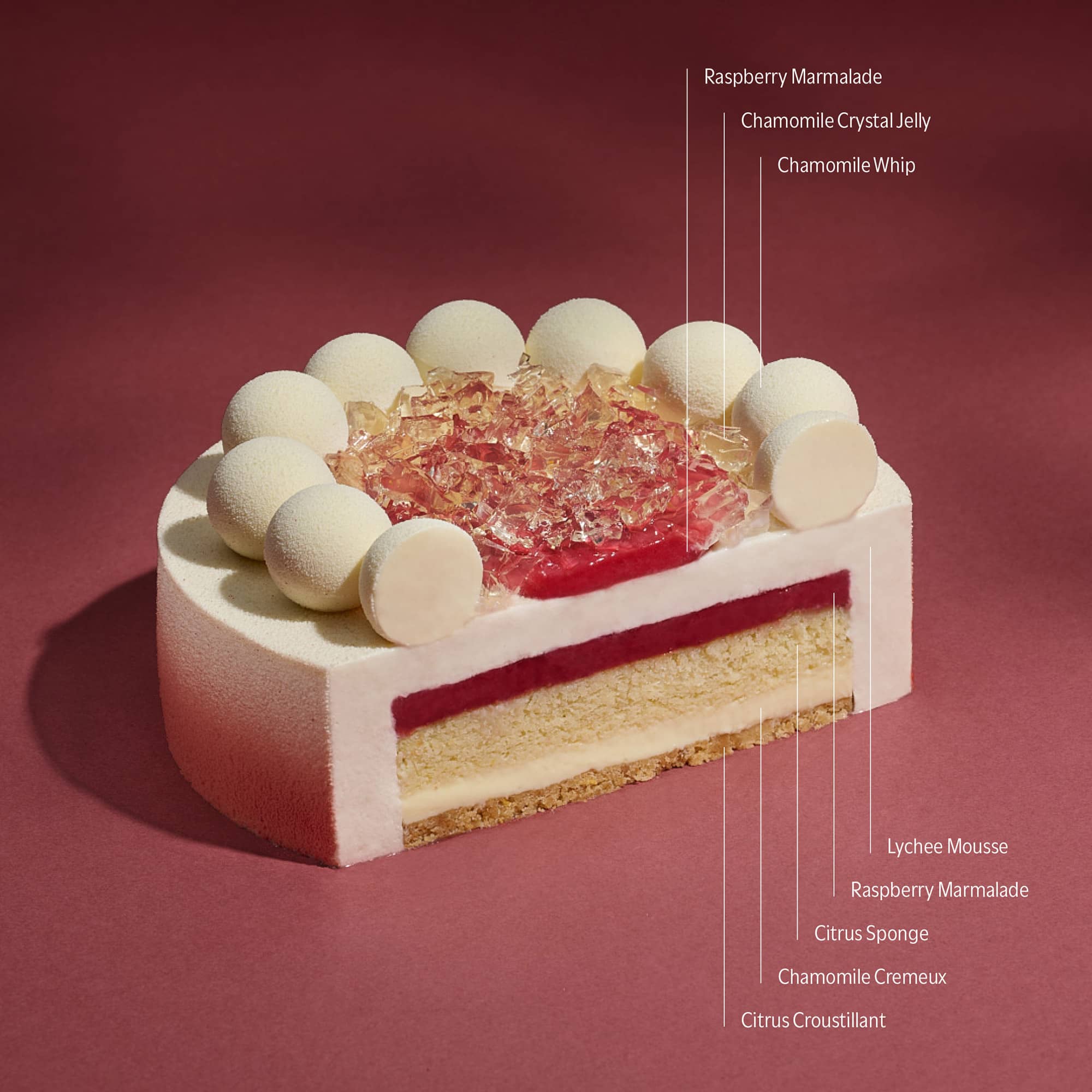 2024 Mother’s Day Cake — Chamomile Lychee Raspberry