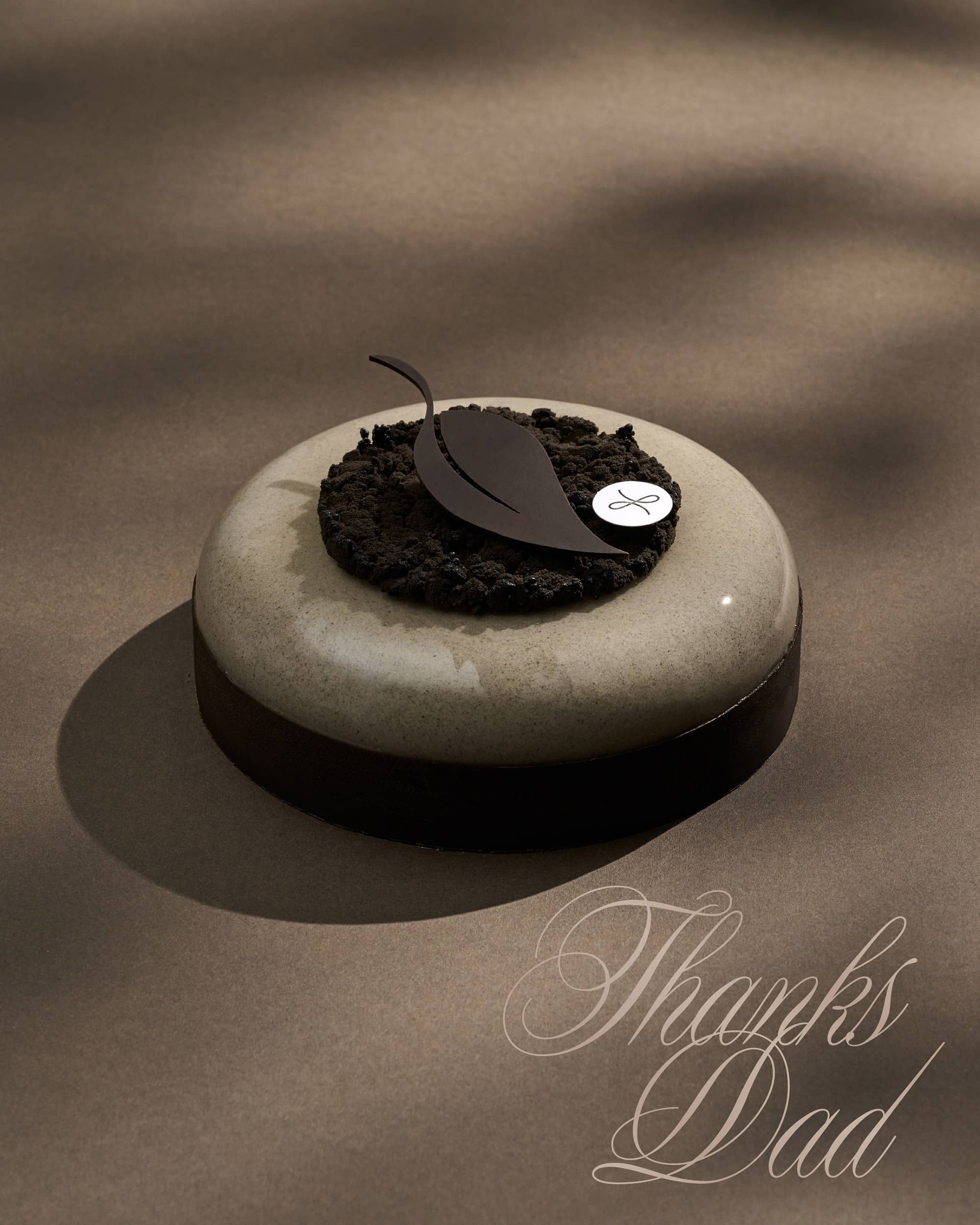 2025 Father’s Day Cake — Hojicha Black Sesame Mandarin