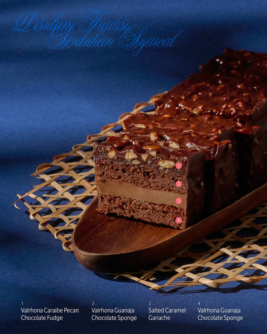 2026 Kek Raya — Valrhona Chocolate Pecan Cake – Lacher Patisserie