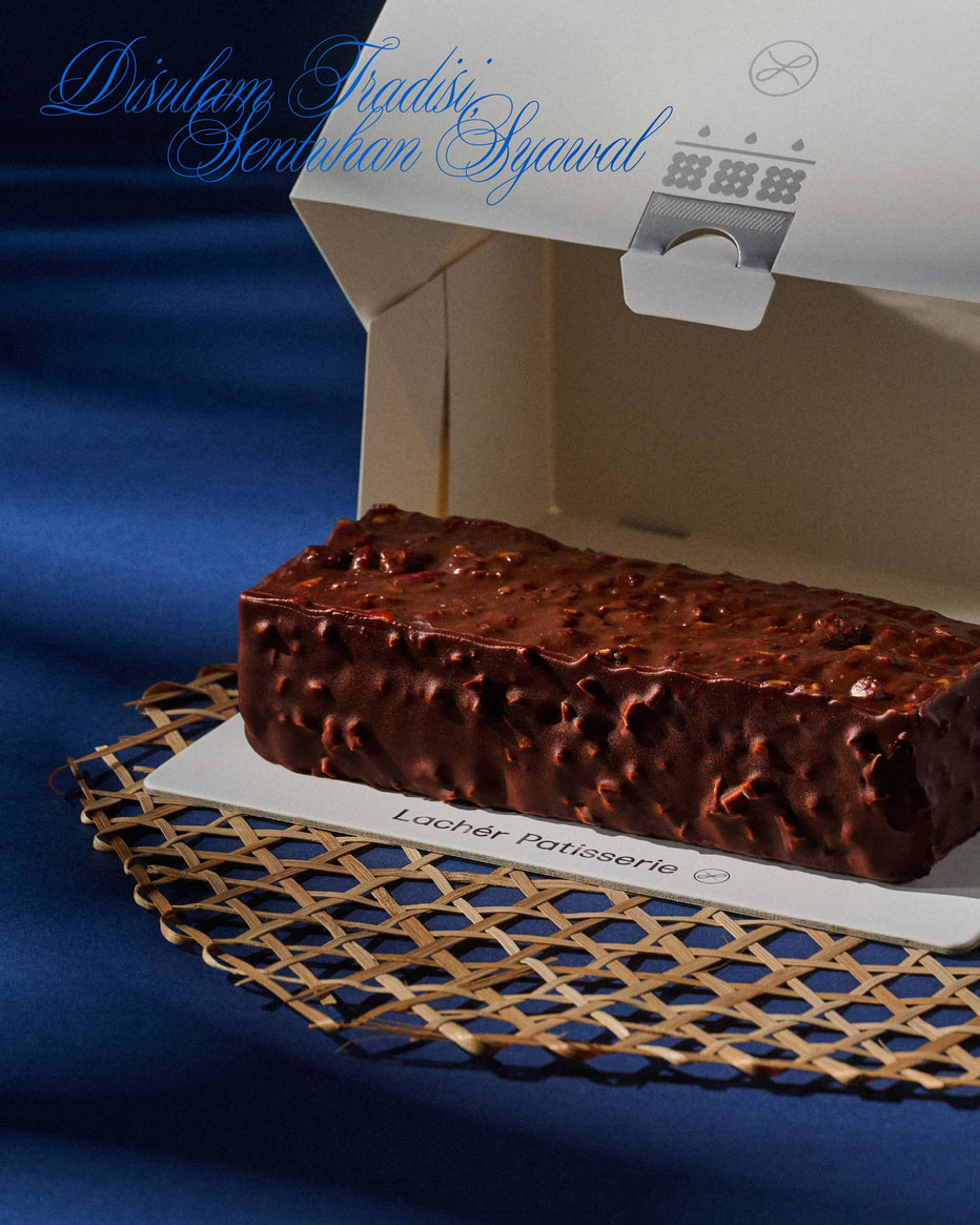 2026 Kek Raya — Valrhona Chocolate Pecan Cake – Lacher Patisserie